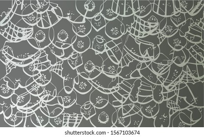 Light Gray vector cover with set of confections. Illustration with set of sweet food in doodle style. Pattern for ad, booklets, leaflets of restaurants.