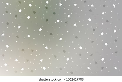 Light Gray vector cover with small and big stars. Blurred decorative design in simple style with stars. Best design for your ad, poster, banner.