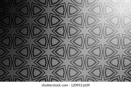 Light Gray vector cover with small and big stars. Stars on blurred abstract background with gradient. Best design for your ad, poster, banner.