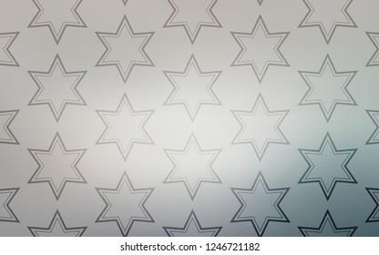 Light Gray vector cover with small and big stars. Glitter abstract illustration with colored stars. Pattern for wrapping gifts.