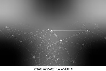 Light Gray vector cover with spots, lines. Abstract illustration with colorful discs and triangles. Beautiful design for your business advert.