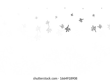 Light Gray vector doodle backdrop with sakura. Sketchy doodles on white background. Template for backgrounds of cell phones.