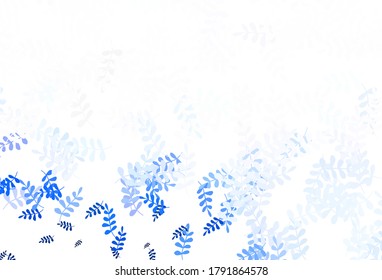 Light Gray vector doodle backdrop with leaves. Colorful abstract illustration with leaves in doodle style. A new texture for your wallpaper design.