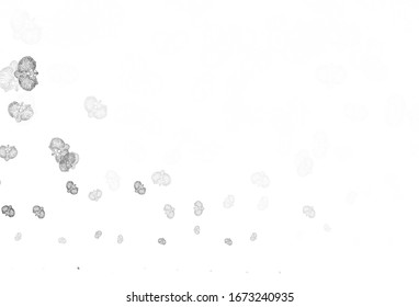 Light Gray vector doodle background with flowers. Abstract illustration with flowers in doodles style. Colorful pattern for kid's books.