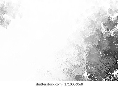Light Gray vector doodle background with branches. Colorful illustration in doodle style with leaves, branches. Brand new style for your business design.