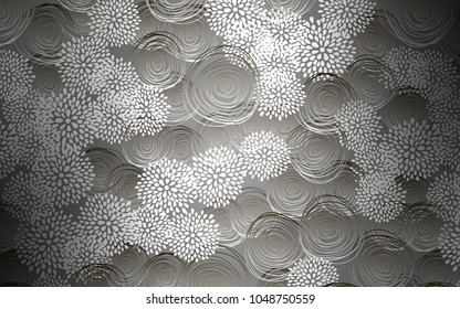 Light Gray vector doodle bright pattern. Colorful abstract illustration with flowers in doodle style. The best blurred design for your business.