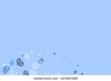 Light Gray vector doodle layout with flowers. Brand new colored illustration with flowers. Brand new style for your business design.