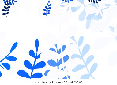 Light Gray vector doodle pattern with leaves. Modern geometrical abstract illustration with leaves. Hand painted design for web, leaflets.