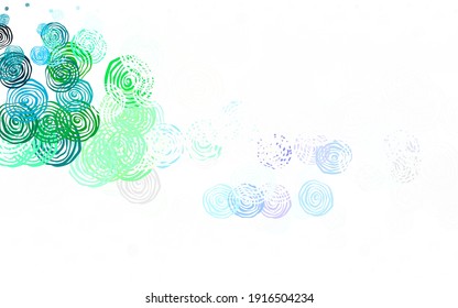 Light Gray vector doodle pattern with roses. Shining colored illustration with flowers. Doodle design for your web site.