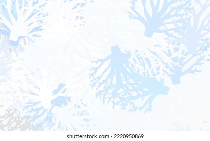 Light Gray vector doodle texture with branches, leaves. Shining colored illustration with leaves and branches. New template for your design.