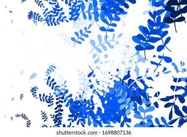 Light Gray vector elegant background with leaves. Colorful abstract illustration with leaves in doodle style. Textured pattern for websites, banners.