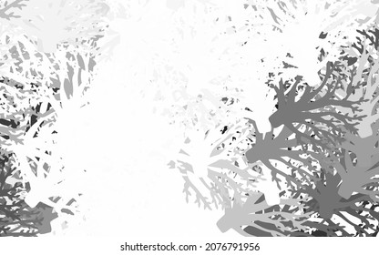 Light Gray vector elegant pattern with leaves, branches. Abstract illustration with leaves, branches in doodles style. Hand painted design for web, leaflets.