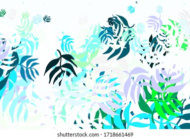 Light Gray vector elegant template with leaves. An elegant bright illustration with leaves in Natural style. New template for your design.
