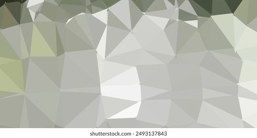 Hellgrauer geometrischer polygonaler Bildschirmhintergrund der Vektorgrafik. Elegante abstrakte Illustration mit Gradientendreiecken. Hintergrund für Mobiltelefone.
