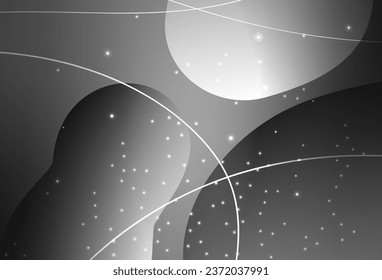 Light Gray vector Glitter abstract illustration with colorful dots, lines. Blurred decorative design in abstract style with bubbles. Elegant design for wallpapers.