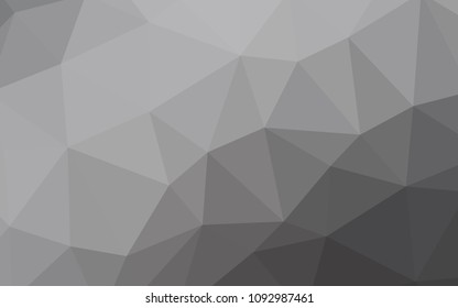 Light Gray vector gradient triangles template. Colorful illustration in polygonal style with gradient. Brand new design for your business.