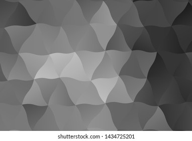 Light Gray vector gradient triangles template. Colorful illustration in abstract style with triangles. Pattern for a brand book's backdrop.