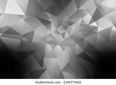 Light Gray vector gradient triangles pattern. A completely new color illustration in a polygonal style. Triangular pattern for your design.