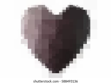 Light Gray vector greeting Card Happy Valentine's Day. Lettering with hearts on the white polygonal background. Colored rectangular illustration for your business.