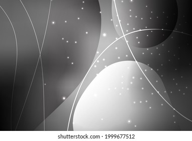 Light Gray vector Illustration with colorful circles, lines in abstract style. Illustration with set of shining colorful abstract circles. Modern template for landing page.