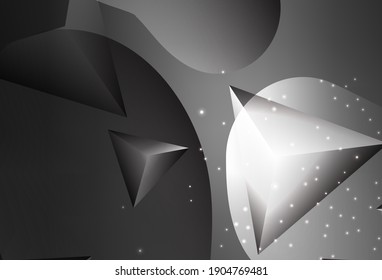 Light Gray vector Illustration with set of colorful abstract circles and lines. Blurred bubbles on abstract background with colorful gradient. Wallpaper for a cell phone.