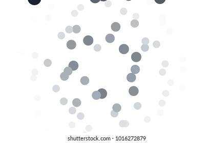 Light Gray vector illustration which consist of circles. Dotted gradient design for your business. Creative geometric background in halftone style with colored spots.