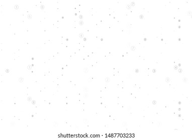 Light Gray vector layout with algebra elements. Illustration with Numeral symbols on abstract template. Pattern for posters, banners of math books.