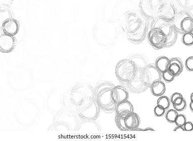 Light Gray vector layout with circle shapes. Abstract illustration with colored bubbles in nature style. Design for your business advert.