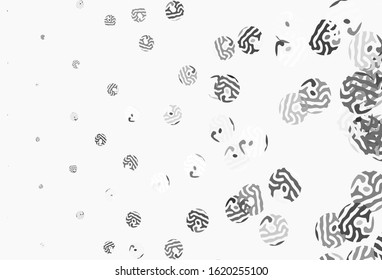 Light Gray vector layout with circle shapes. Illustration with set of shining colorful abstract circles. Pattern for beautiful websites.