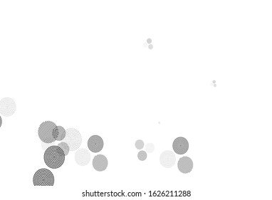 Light Gray vector layout with circle shapes. Blurred decorative design in abstract style with bubbles. Design for your business advert.