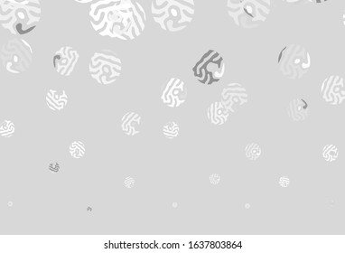 Light Gray vector layout with circle shapes. Blurred bubbles on abstract background with colorful gradient. Pattern for ads, leaflets.