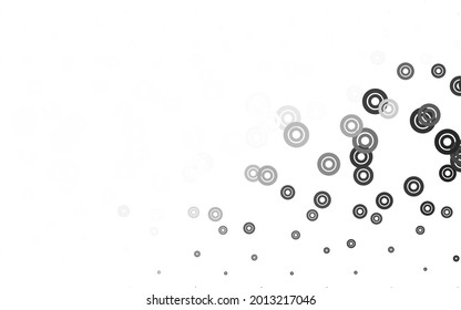 Light Gray vector layout with circle shapes. Blurred decorative design in abstract style with bubbles. Pattern for beautiful websites.