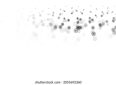 Light Gray vector layout with circle shapes. Glitter abstract illustration with blurred drops of rain. Pattern for beautiful websites.
