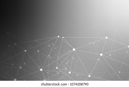 Light Gray vector layout with circles, lines. Design with connection of dots and lines on colorful background. Completely new template for your brand book.