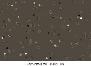 Light Gray vector layout with circles, lines, rectangles. Circles, lines, rhombus with colorful gradient. Pattern for websites.