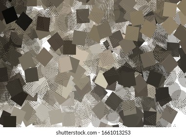 Light Gray vector layout with circles, lines, rectangles. Circles, lines, rhombus with colorful gradient. Pattern for commercials.