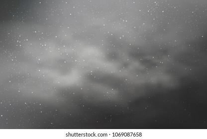 Light Gray vector layout with cosmic stars. Blurred decorative design in simple style with galaxy stars. Pattern for futuristic ad, booklets.