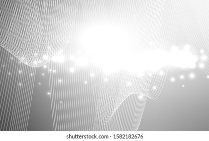 Light Gray vector layout with festival confetti. Glitter abstract illustration with colorful confetti, ribbons. New design for ad, poster, banner of your Party.