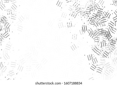 Light Gray vector layout with flat lines, dots. Glitter abstract illustration with colorful sticks. Pattern for ad, booklets, leaflets.