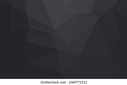 Light Gray vector low poly texture. Triangular geometric sample with gradient.  That new template can be used for your brand book.