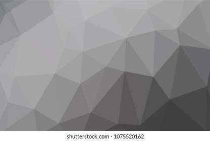 Light Gray vector low poly cover. Creative geometric illustration in Origami style with gradient. Triangular pattern for your business design.