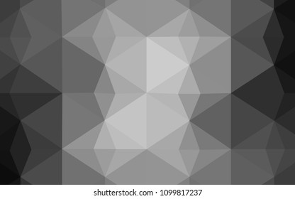 Light Gray vector low poly texture. Polygonal abstract illustration with gradient. Brand new design for your business.