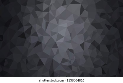 Light Gray vector low poly cover. Colorful illustration in polygonal style with gradient. Best triangular design for your business.