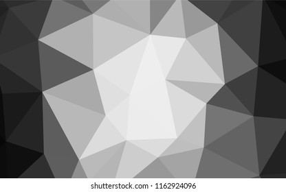 Light Gray vector low poly layout. Geometric illustration in Origami style with gradient.  Template for cell phone's backgrounds.