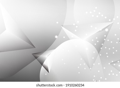 Light Gray vector Modern abstract colorful illustration with spheres and lines. Blurred bubbles on abstract background with colorful gradient. Modern template for landing page.