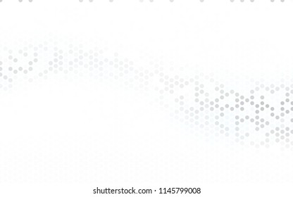 Light Gray vector modern geometrical circle abstract background. Dotted texture template. Geometric pattern in halftone style with gradient. 