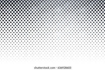 Light Gray vector modern geometrical circle abstract background. Dotted texture template. Geometric pattern in halftone style with gradient. 