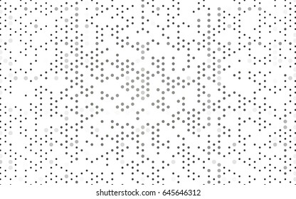 Light Gray vector modern geometrical circle abstract background. Dotted texture template. Geometric pattern in halftone style with gradient. 