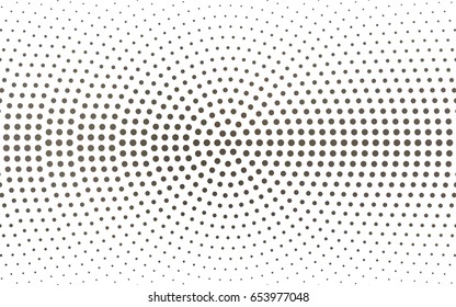 Light Gray vector modern geometrical circle abstract background. Dotted texture template. Geometric pattern in halftone style with gradient. 