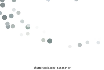 Light Gray vector modern geometrical circle abstract background. Dotted texture template. Geometric pattern in halftone style with gradient. 